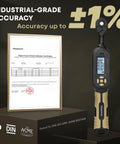 Pro-Grade Digital Torque Wrench 1/4 Drive With LED Display And Buzzer, 1.1-22.1 Ft-Lb ±1% Accuracy Certificate