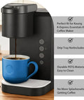 Drip Tray Lid Replacement for K25 K-Express K15 Coffee Makers with blue cup on countertop, splash proof cover guard.