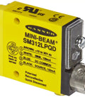 Mini Beam Photoelectric Sensor With Polarized Retroreflective Sensing, visible red LED, 3 meter range, M18 mount, 4 pin Euro QD