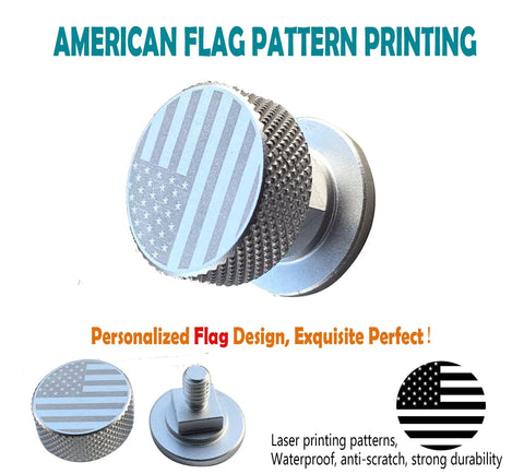 Pro Grade Aluminum Welding Helmet Pipeliner Fasteners One Pair with American Flag Design, Replacement Parts