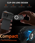 Phone Microscope With 200X Magnification And Built In LED UV Light For iPhone And Android CPL Polarizing Filter Portable Zoom Lens Attachment For Plants Coins Jewelry And Tiny Details On The Go clip-on phone lens