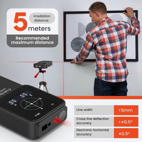 Stud Finder Wall Scanner With 4 High Precision Sensors And Smart Chip, 10 In 1 Measuring Tool For Home DIY, Locates Metal Studs, Joists And Live Wires Behind Walls, Accurate Center And Edge Detection, Easy Calibration For Safe Drilling; man mounts frame