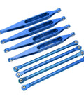 Upgrade Your RC Ride With Premium Aluminium Alloy Suspension Links For Losi 1/8 LMT 4WD, blue linkage set for heavy duty performance.