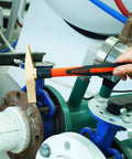 Non Sparking Tool Set 17 Piece With Adjustable Wrenches, Hammers, Pliers, Prying Bar, Scrapers And Screwdrivers in use