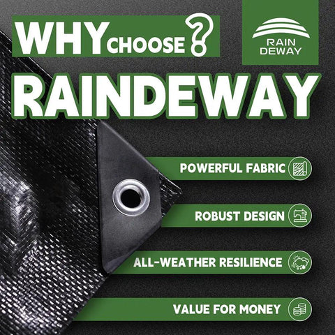 Black Tarp 6x8 Feet, 8 Mil Heavy Duty Waterproof Poly Cover With Metal Grommets And Reinforced Edges Built To Last, UV Resistant