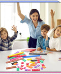 Children using 12 Sets Fraction Tiles for Classroom and Homeschool Durable EVA Foam Manipulatives with Laminated Anti Scratch Surfaces