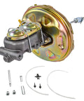 11 Inch Power Brake Booster And Master Cylinder Kit For GM A Body F Platform X Body with accessories and hardware.