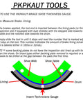 How to use PKPKAUT Brake Shoe Thickness Gauge for measuring brake lining and inspecting drum wear.