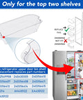 Diagram of Refrigerator Door Bin Shelf Upper Slot Replacement Part For Most Modern Side By Side And French Door Refrigerators