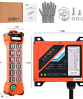 12 Button Wireless Crane Remote Control 12V 24V Industrial Radio Transmitter For Gantry Hoist And Jib Crane with accessories pack