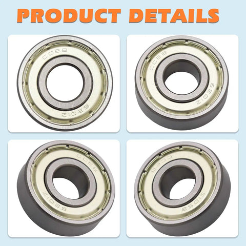 2 Pack Clutch Housing Bearing For Stihl Trimmers And Edgers Grooved Ball Bearings Fit FS87 FS90 FS100 FS110 FC90 FC95 FC100 FC110 FR125 FR135 FR145 HL90 HL100 HT100 Hedgetrimmers Durable Replacement Kit For Smooth Starts And Less Downtime, metal bearings