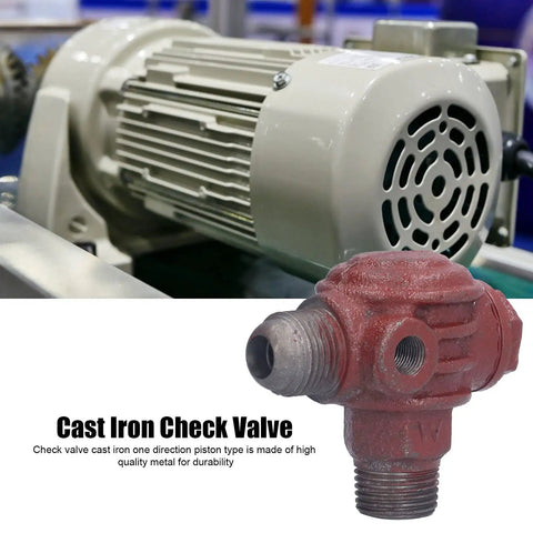Cast Iron Piston Type One Way And Three Way Check Valve For Air Compressors And Industrial Pneumatic Systems Replacement Part