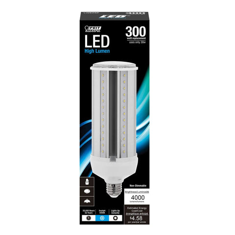 300W Equivalent Mini Corn Cob LED Light Bulb With E26 Base 5000K Daylight Crazy Bright High Output in packaging