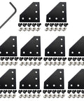 20x20mm Aluminum Extrusion Corner Bracket Kit L Shape 5 Hole Connector with 50 T Nuts, 50 Screws, and Wrench for 2020 Series