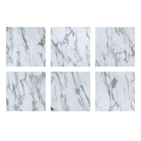 Opaline Peel And Stick Floor Tiles White Marble Look Vinyl Flooring For Kitchen Bathroom And Entryway Removable Self Adhesive Tiles
