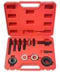 Power Steering Pulley Puller And Installer Kit For GM Ford Chrysler Engines with red case and tools visible