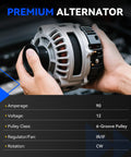 Beefy Alternator Replacement For 2011-2017 Elantra 1.8L 2.0L L4 Fit For 2012-2013 Soul And 2014-2016 Forte5 Forte Koup close-up view