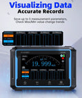 Plus Edition 3in1 Portable Oscilloscope Multimeter And DDS Signal Generator With Touch Screen Tablet displaying data