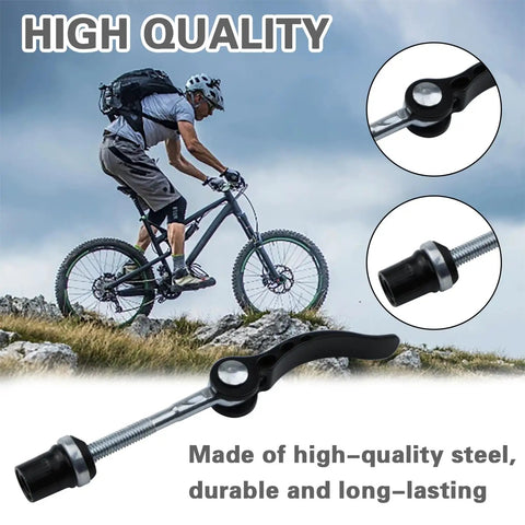 4 Pack M6x65 Quick Release Bike Seat Post Clamps for Mountain Bikes and Folding Bicycles, tool-free adjustment, black design