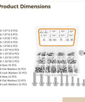Open box of Stainless Steel Hardware Fastener Kit With Washers And Nuts 228 Piece M6 M8 Hex Bolt Set Flange Bolts