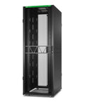 Built Like A Tank 42U Floor Rack Heavy Duty Steel Server Enclosure With Snappy Slides Super Easy Hook Up Tech Gear Vault Glossy Black side view