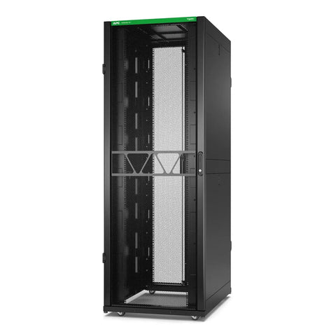 Built Like A Tank 42U Floor Rack Heavy Duty Steel Server Enclosure With Snappy Slides Super Easy Hook Up Tech Gear Vault Glossy Black side view