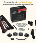 Garage Ceiling Storage Hoist For Roof Cargo Box And Carrier, Heavy Duty Overhead Lift With 4 Point Pulley System components