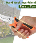 Effortless 7.5 Inch Pruning Shears For Roses And Shrubs With Stainless Steel Blades And Soft Grip Handle