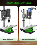 Precision Cross Slide Drill Press Work Table With 2 Axis Compound Milling Vise for mini table and electric drill setups