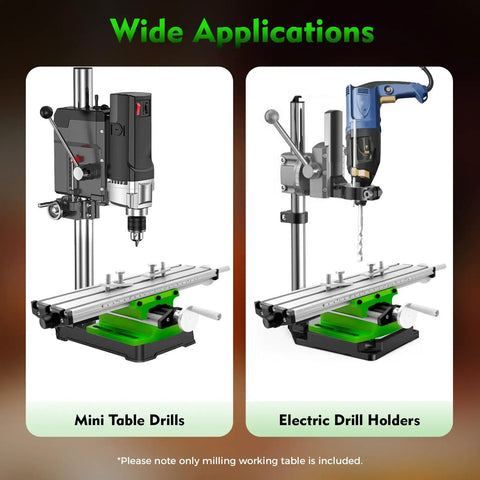 12.2 Inch Milling Machine Worktable Cross Slide Table With XY Axis Adjustable Handwheels for mini table drills and electric drill holders.