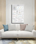 City Map And Scenic Landscape Canvas Wall Art Print For Living Room Bathroom Kitchen Boho Inspired Dope Vibe Framed Decor Abstract Inspirational Home Office Artwork on living room wall above sofa.