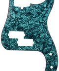 Precision Bass Pickguards For Electric Guitars Aqua Pearl Finish Dope Look Replacement Protective Plates With Fresh Style And Easy Retro Fitting Available In 15 Unique Designs Durable Plastic Sleek Smooth Edges. Aqua Pearl Precision Bass pickguard, durable plastic, 13-hole replacement plate.