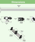 Dimensions of 4 Ft Aluminum Bypass Barn Door Hardware Kit With Double Closing Sliding Closet System Heavy Duty Finger Pull Included