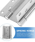 Stainless Steel Spring Door Hinges Double Action Self Closing For Indoor And Outdoor Doors, Adjustable Closing Speeds, Close-up