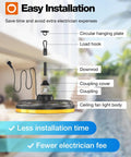 Easy installation guide for 20 inch Black Waterproof All Weather Outdoor Ceiling Fan With Light For Patios And Pergolas