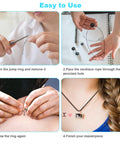 Instructions for 100 Pcs Premium Leather Necklace Cord With Clasps For Pendants Black 18 Inch Waxed Rope String DIY Kit.