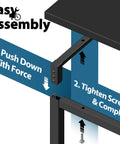 Assembly instructions for Space Saving 40 Inch Home Office Desk For Computer Setup Black Durable Powder Coated Steel Frame.