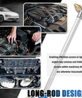 High Pressure Pneumatic Engine Cleaning Gun With Bent Nozzle And 3.93Ft Hose For Deep Auto Engine Cleaning, Professional Car Air Blow Gun For Most Vehicles, long rod design