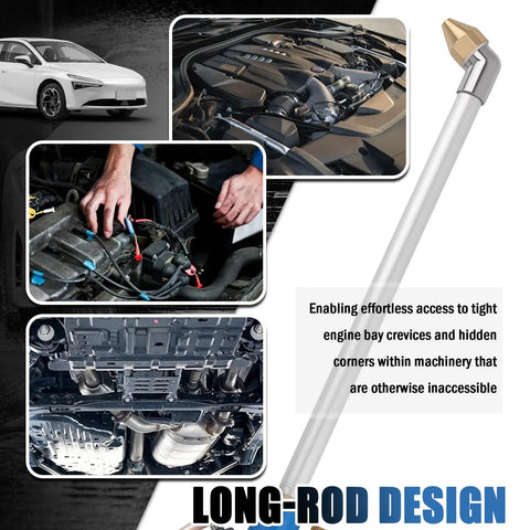 High Pressure Pneumatic Engine Cleaning Gun With Bent Nozzle And 3.93Ft Hose For Deep Auto Engine Cleaning, Professional Car Air Blow Gun For Most Vehicles, long rod design