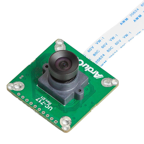 Global Shutter Raspberry Pi Camera Module With 1.58MP IMX296 Sensor, 1440x1080 At 60FPS, 96 Degree M12 Lens, top view with cable