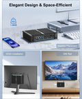 Ready To Rock Tough As Nails Fanless Mini PC Built Strong For Real World Automation Runs Smooth On Win 11 Pro, VESA mounted.