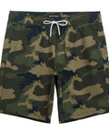 Mens Swim Trunks With 9 Inch Inseam And Mesh Lining Quick Dry Stretch Board Shorts With Zip Pockets Camouflage Pattern Ideal For Pool And Beach Durable 2XL Swimwear.