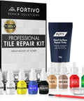 Tile And Stone Repair Kit For Cracked Marble Ceramic And Granite Surfaces Restore Chips And Scratches with filler and paint set