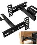 Heavy Duty Headboard Brackets For Adjustable Beds Slick Adjustable Frame Mounts Straight design in black steel with bolts.