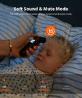 No Contact Forehead Thermometer For Adults And Kids With Color Coded Alerts And Silent Mode 1 Second Fever Readings Portable For Home And Travel Accurate Sensor Delivers Quick Hygienic Temperature Checks, child in bed