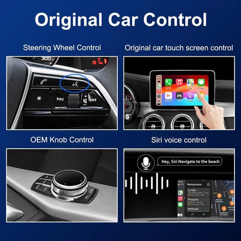 Must-Have Dope Wireless CarPlay Android Auto Adapter controls for Mercedes-Benz with NTG 4.5 System.