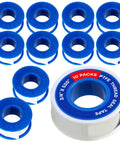 Leak Proof PTFE Thread Seal Tape Set Three Quarters Inch By Five Hundred Twenty Inches Ten Rolls High Density Plumbing Tape