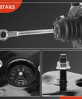 Detailed view of Heavy Duty Premium Grade Straight Up Solid Vacuum Brake Booster with steel construction components and connectors.
