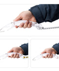 Person holding a handle from 10 Pack Plastic Electric Fence Gate Handles With Insulated Hooks For No Fuss Gate Operation And Durable Fencing Setup For Long Lasting Power Fence Systems.