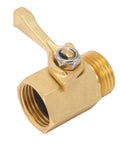 Heavy Duty Brass Garden Hose Shut Off Valve Three Quarter Inch Inline, ergonomic handle, durable metal construction